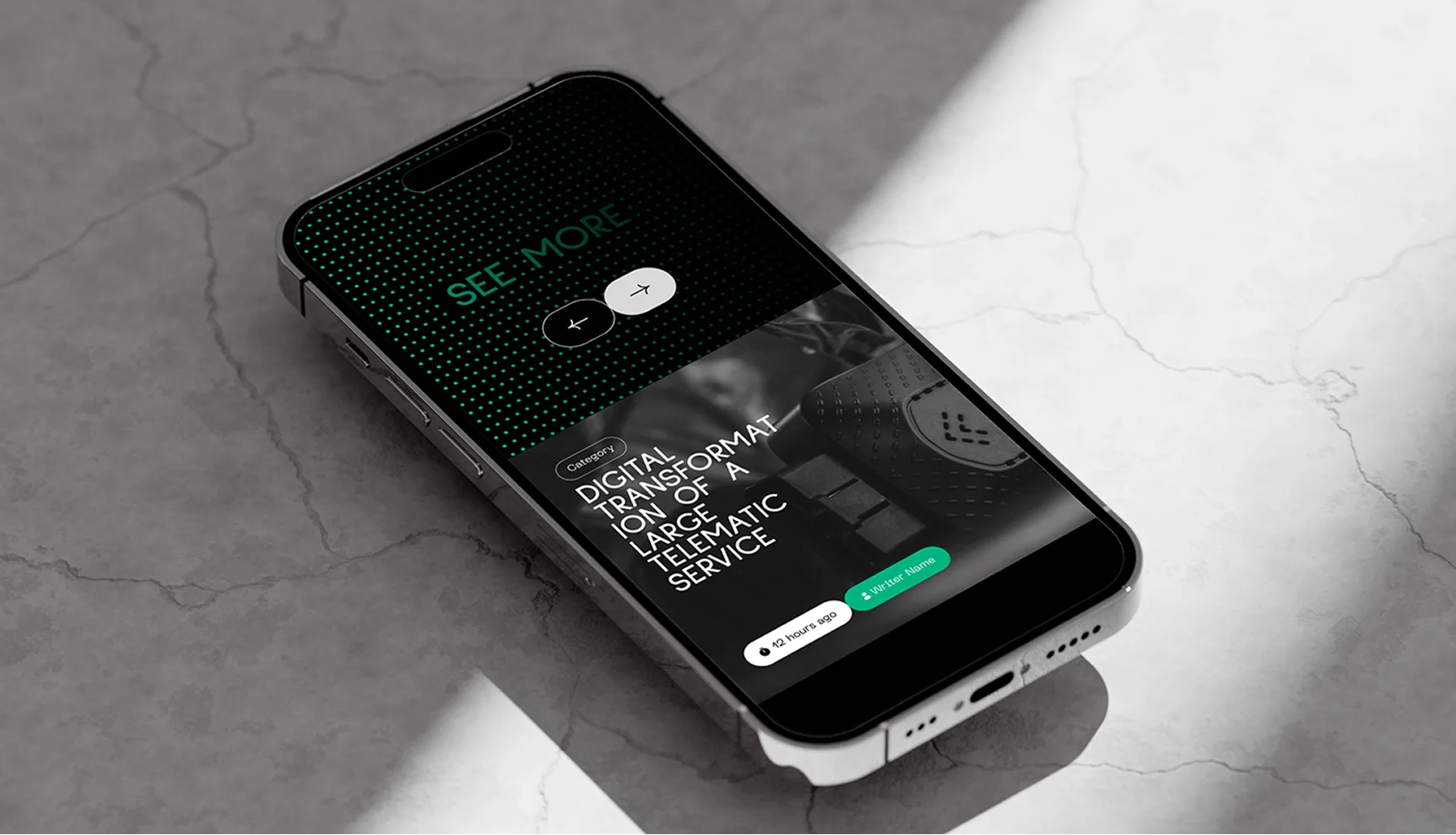 Illustrative business platform dashboard concept