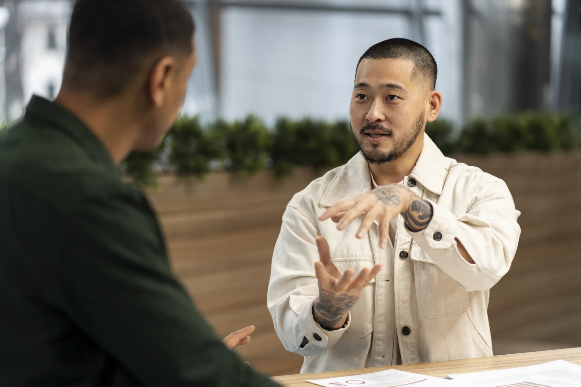 A collaborative conversation about a digital product